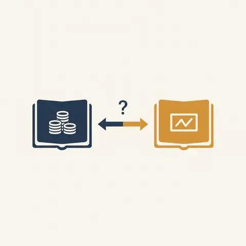 Cash book and bank statement side by side with a gap between their balances