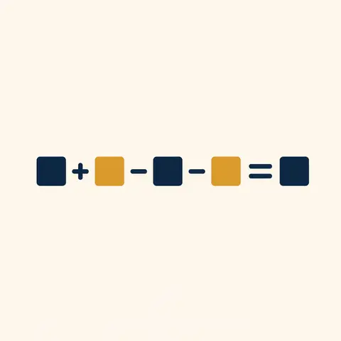 Diagram of the profit formula showing closing capital, drawings, additional capital, and opening capital as blocks in an equation.