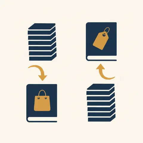 Diagram showing purchase invoices flowing into the purchases book and sales bills flowing into the sales book