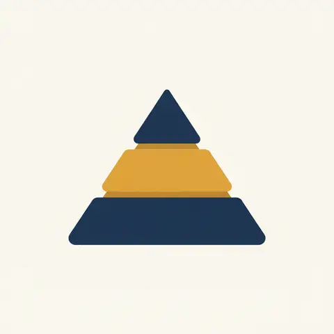 Pyramid diagram showing accounting concepts at the base, conventions in the middle, and formal accounting standards at the top