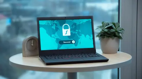 A phone screen showing a security lock icon representing digital payment safety