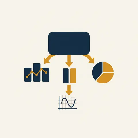 Flowchart showing which diagram to choose based on the type of data and question