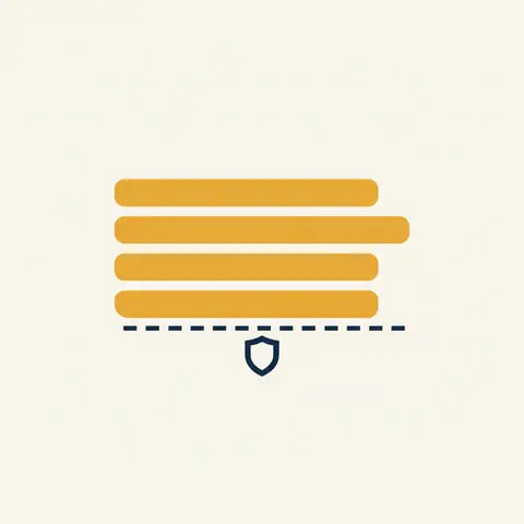 A bar chart showing one partner's profit share being topped up to a guaranteed minimum level, while the other partners' shares are slightly reduced to cover the shortfall.