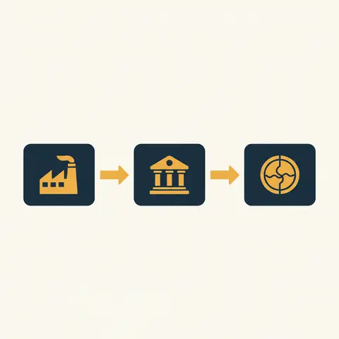 Three-box diagram showing the investment, financing, and dividend decisions in order