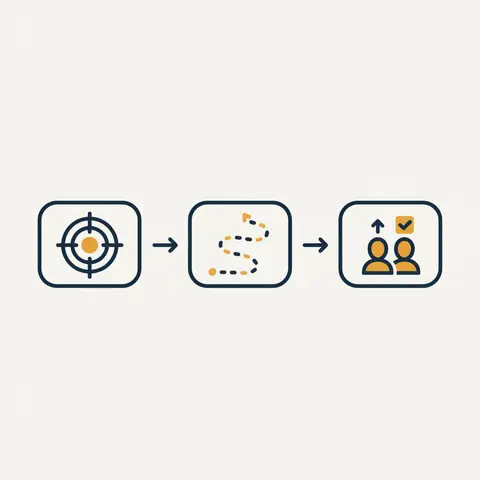 Flowchart showing the three basic questions of planning: what, how, and who