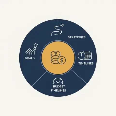 Venn diagram showing budget as a subset of the broader planning process