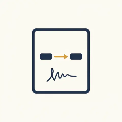 The back of a bill of exchange with an endorsement signature transferring the bill to a new holder