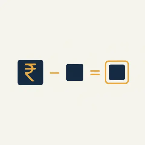 Diagram of assets minus liabilities equals capital using three blocks