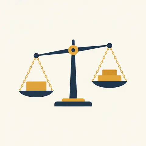A balanced scale with Assets on the left and Liabilities plus Capital on the right, showing they are always equal