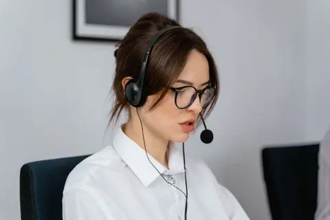 BPO workers at a customer service centre in India