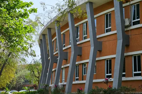 A TCS office building representing India's IT export sector