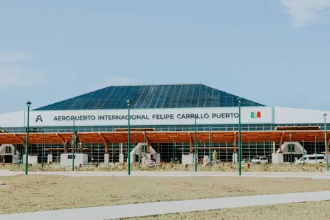 The terminal of Cochin International Airport, known for its solar panels