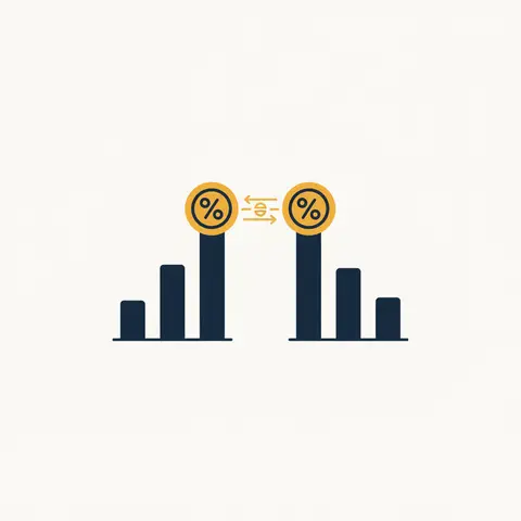 Two bar charts with different scales being compared using their coefficient of variation percentages
