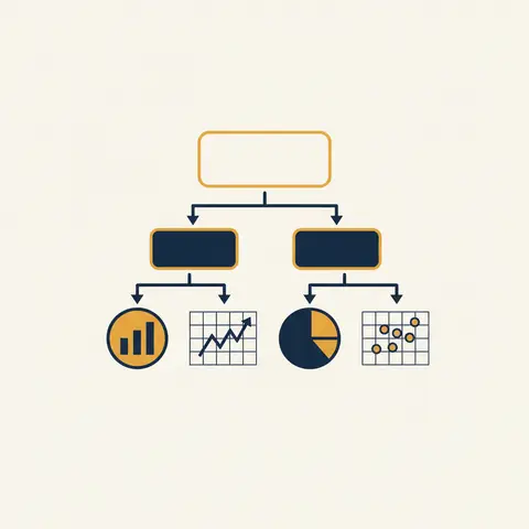A flowchart for choosing the correct diagram type based on the nature of the data