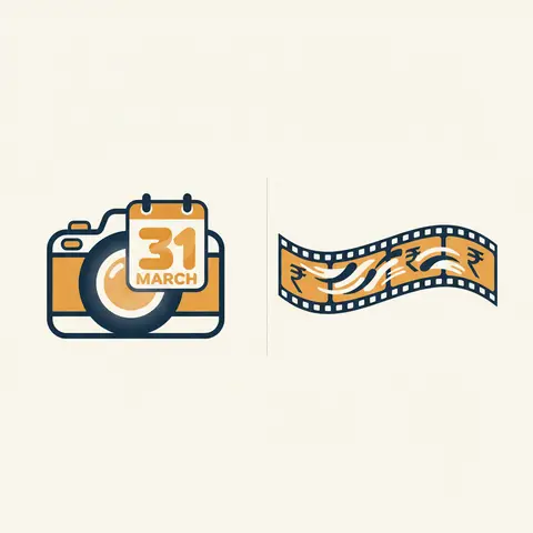 Diagram showing a Balance Sheet as a camera snapshot on a date and a P&L as a film strip across the year