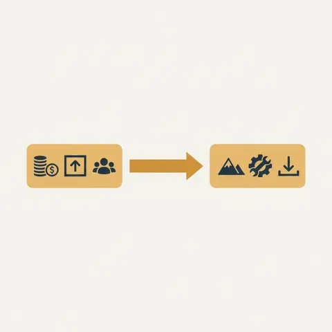 Timeline diagram showing current items within one year and non-current items beyond one year