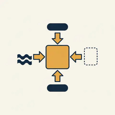 Diagram showing four accrual adjustments feeding into the Income and Expenditure Account