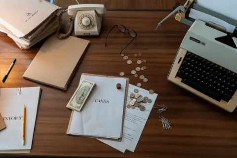 A formal notice letter on a desk representing a forfeiture notice sent to a shareholder