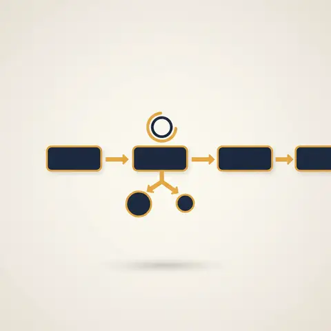 A four-step flowchart showing the order of accounting adjustments on a partner's retirement: distribute reserves, revalue assets, settle goodwill, then pay capital balance.