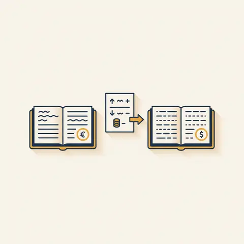 Two ledger books showing different balances with a reconciliation statement bridging the gap between them